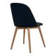 Dining chair BAKERI 86x48 cm dark blue/light oak