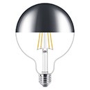Bulbs with a mirror spherical cap