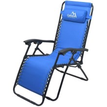 Adjustable camping chair blue
