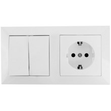 Aigostar - House switch with a socket 1x16A/250V