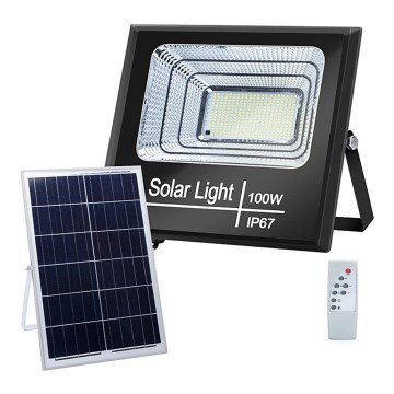 Aigostar - LED Dimmable solar floodlight LED/100W/3,2V IP67 + RC