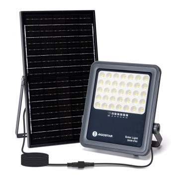 Aigostar - LED Dimmable solar floodlight LED/15W/3,4V IP65 + remote control