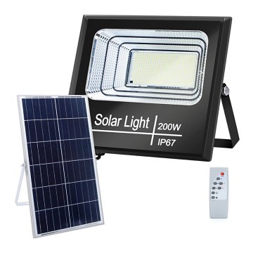 Aigostar - LED Dimmable solar floodlight LED/200W/3,2V IP67 + RC