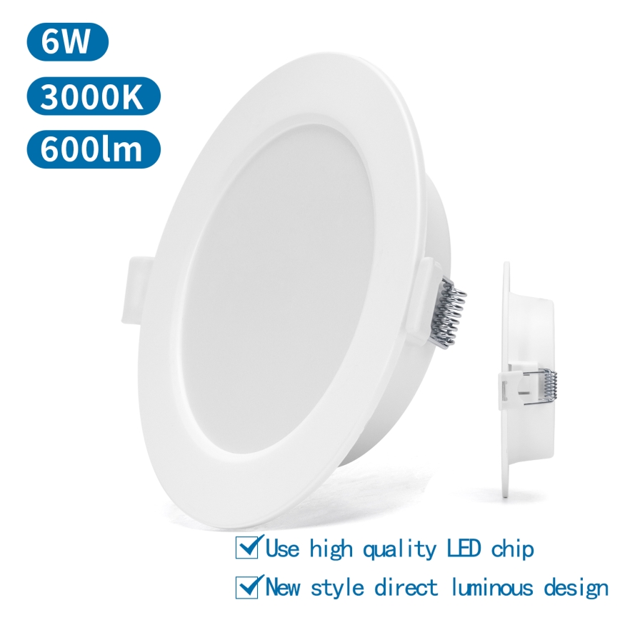 Aigostar - LED Recessed light LED/6W/230V 3000K d. 11,8 cm white