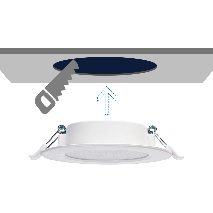 Aigostar - LED Recessed light LED/6W/230V 3000K d. 11,8 cm white