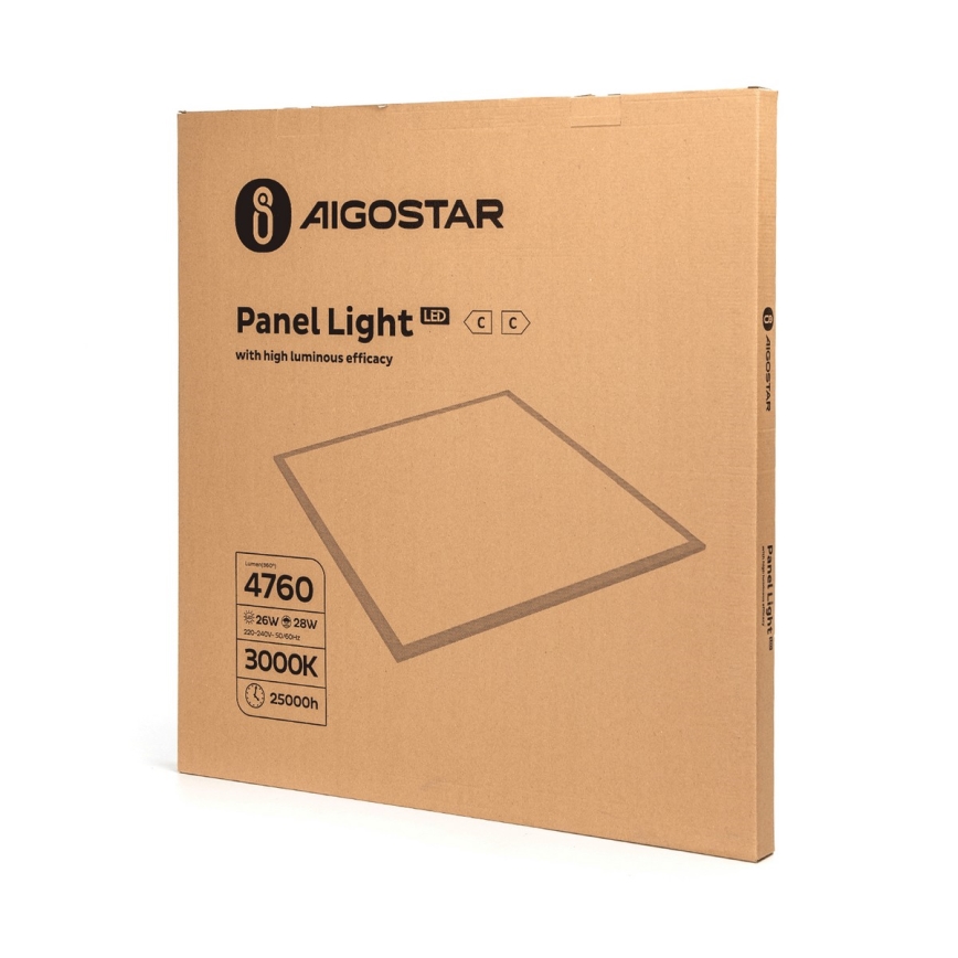Aigostar - LED Recessed panel LED/28W/230V 62x62 cm 3000K