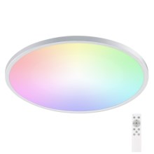 Aigostar - LED RGB Dimmable bathroom ceiling light LED/24W/230V 3000-6500K d. 42 cm IP44 + remote control