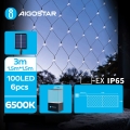 Aigostar - LED Solar Christmas chain 100xLED/8 functions 4,5x1,5m IP65 cool white