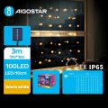 Aigostar - LED Solar Christmas chain 100xLED/8 functions 4x1m IP65 warm white