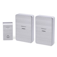 Aigostar - SET 2x Wireless doorbell 3xAA IP44 silver