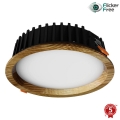 APLED - LED Recessed light RONDO WOODLINE LED/12W/230V 4000K d. 20 cm ash solid wood