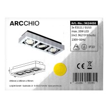 Arcchio - LED Ceiling light RONKA 3xGU10/11,5W/230V