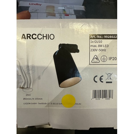 Arcchio - Spotlight for rail system BRIHJA 1xGU10/8W/230V