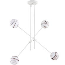 Argon 1841 - Chandelier on a pole ABSOS 4xE14/7W/230V alabaster white