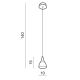 Azzardo AZ2847 - LED chandelier on a string DALMATIA 1xLED/5W/230V
