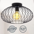 B.K. Licht 1398 - Surface-mounted chandelier RETRO 1xE27/40W/230V black