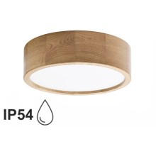 Bathroom ceiling light CLEO 2xE27/24W/230V IP54 d. 27,5 cm oak