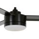 BAYSIDE 213033 - LED Ceiling fan LAGOON GX53/17W/230V black + remote control