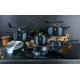 BerlingerHaus - Set of cookware with a marble surface 13 pcs blue