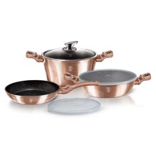 BerlingerHaus - Set of dishes with a marble surface 6 pcs rose gold