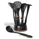 BerlingerHaus - Set of kitchen utensils in a stand 7 pcs black/rose gold