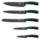BerlingerHaus - Set of stainless steel knives with magnetic stand 6 pcs green/black