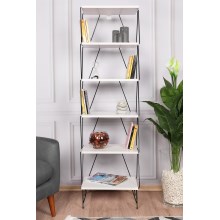 Bookcase BALABAN 165x48 cm white/black
