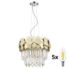 Brilagi - Crystal chandelier on a string MIRAGE 5xE14/40W/230V