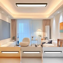 Brilagi - LED Bathroom ceiling light FRAME LED/50W/230V 3000/4000/6000K IP44 black