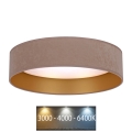 Brilagi - LED Ceiling light VELVET LED/12W/230V d. 30 cm 3000K/4000K/6400K beige/gold
