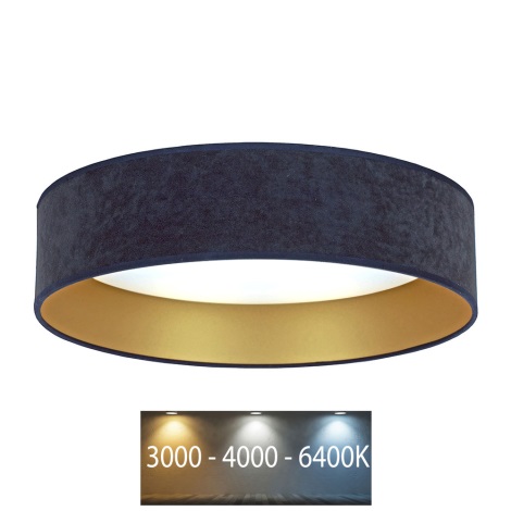 Brilagi - LED Ceiling light VELVET LED/12W/230V d. 30 cm 3000K/4000K/6400K blue/gold