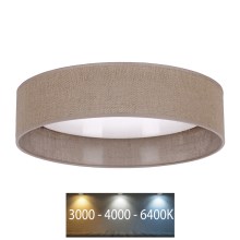 Brilagi - LED Ceiling light VELVET LED/12W/230V d. 30 cm 3000K/4000K/6400K brown