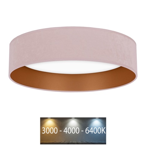 Brilagi - LED Ceiling light VELVET LED/12W/230V d. 30 cm 3000K/4000K/6400K pink/gold