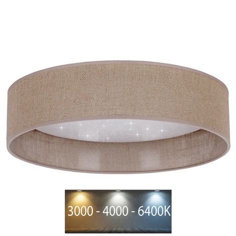 Brilagi - LED Ceiling light VELVET STAR LED/24W/230V d. 40 cm 3000K/4000K/6400K brown