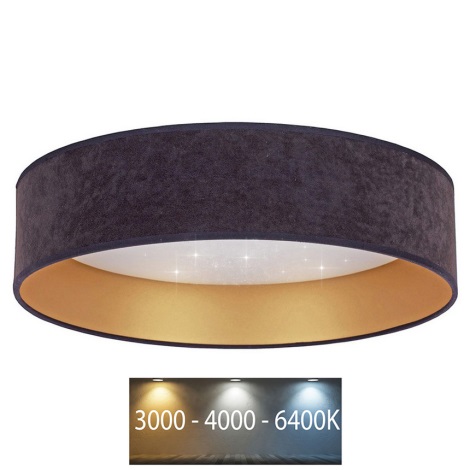 Brilagi - LED Ceiling light VELVET STAR LED/24W/230V d. 40 cm 3000K/4000K/6400K grey/gold