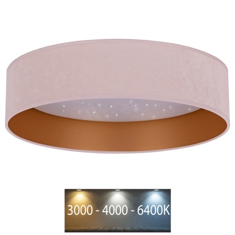 Brilagi - LED Ceiling light VELVET STAR LED/24W/230V d. 40 cm 3000K/4000K/6400K pink/gold