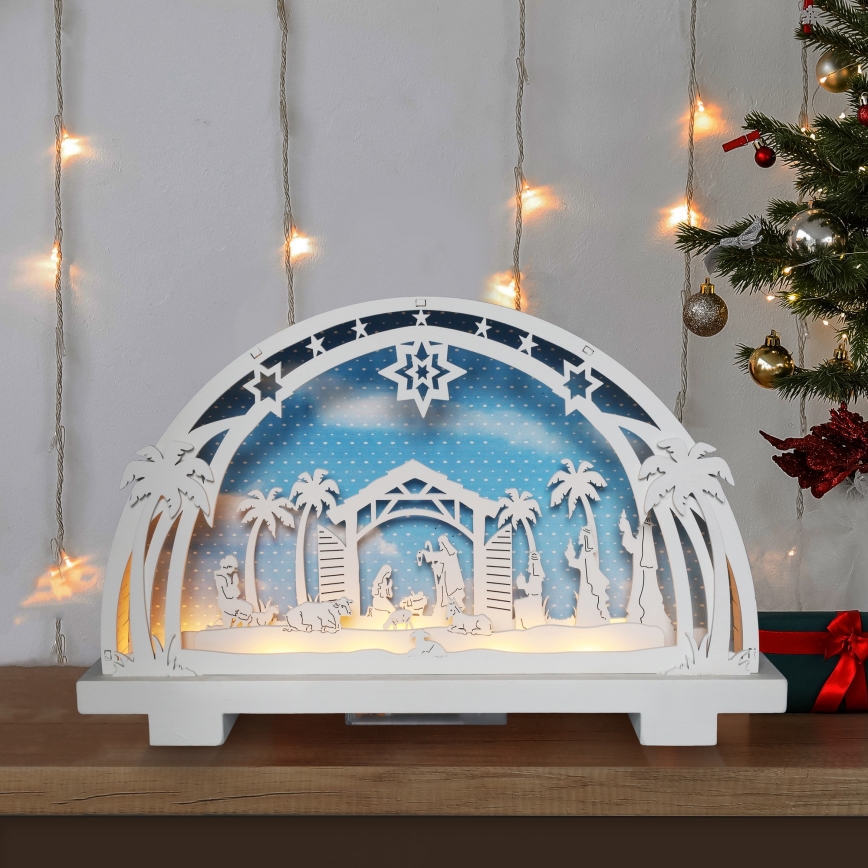 Brilagi - LED Christmas decoration LED/2xAA nativity scene