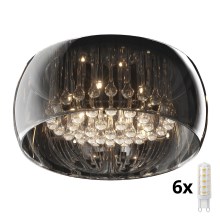 Brilagi - LED Crystal ceiling light JEWEL 6xG9/42W/230V