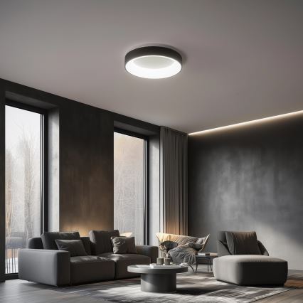 Brilagi - LED Dimmable ceiling light FALCON LED/80W/230V 3000-6500K d. 60 cm black + remote control