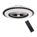 Brilagi - LED Dimmable light with a fan RONDA LED/48W/230V 3000-6000K black + remote control