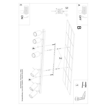 Brilagi -  LED Spotlight ASMUS 6xGU10/7W/230V black