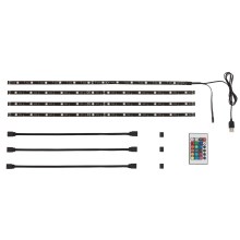 Brilo - LED RGBW Dimmable strip d. TV 3m LED/2,5W/USB + remote control