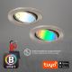Brilo - SET 3x LED RGBW Dimmable bathroom light 1xGU10/4,9W/230V 2700-6500K Wi-Fi Tuya IP23 + remote control