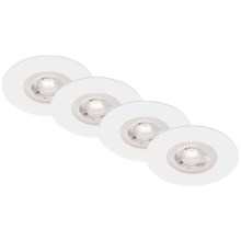 Brilo - SET 4x LED Bathroom recessed light LED/4,9W/230V IP44 white