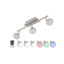 Briloner 2040-032 - LED RGB Dimmable spotlight 3xLED/3,3W/230V + remote control