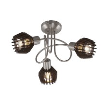 Briloner 2812-032 - Attached chandelier NATURE 3xE14/5,5W/230V