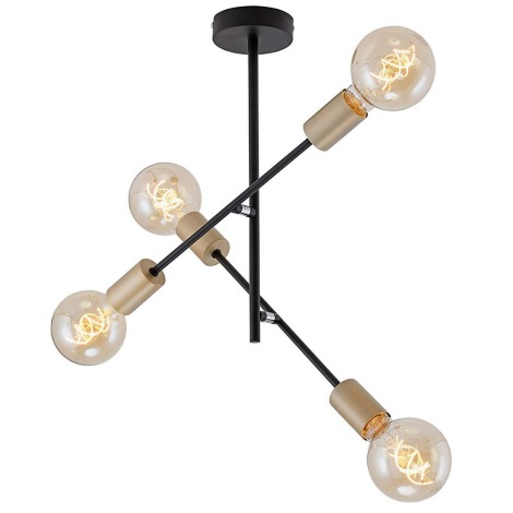 Briloner 2856-045 - Pendant chandelier NATURE 4xE27/60W/230V