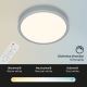 Briloner 3701-014 - LED Dimmable ceiling light RUNA LED/18W/230V 2700-6500K silver + remote control