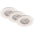 Briloner 7257-036 - SET 3x LED Bathroom recessed light ATTACH LED/4,5W/230V IP44
