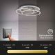 Briloner - LED Dimmable ceiling light FRAMES LED/60W/230V matte chrome